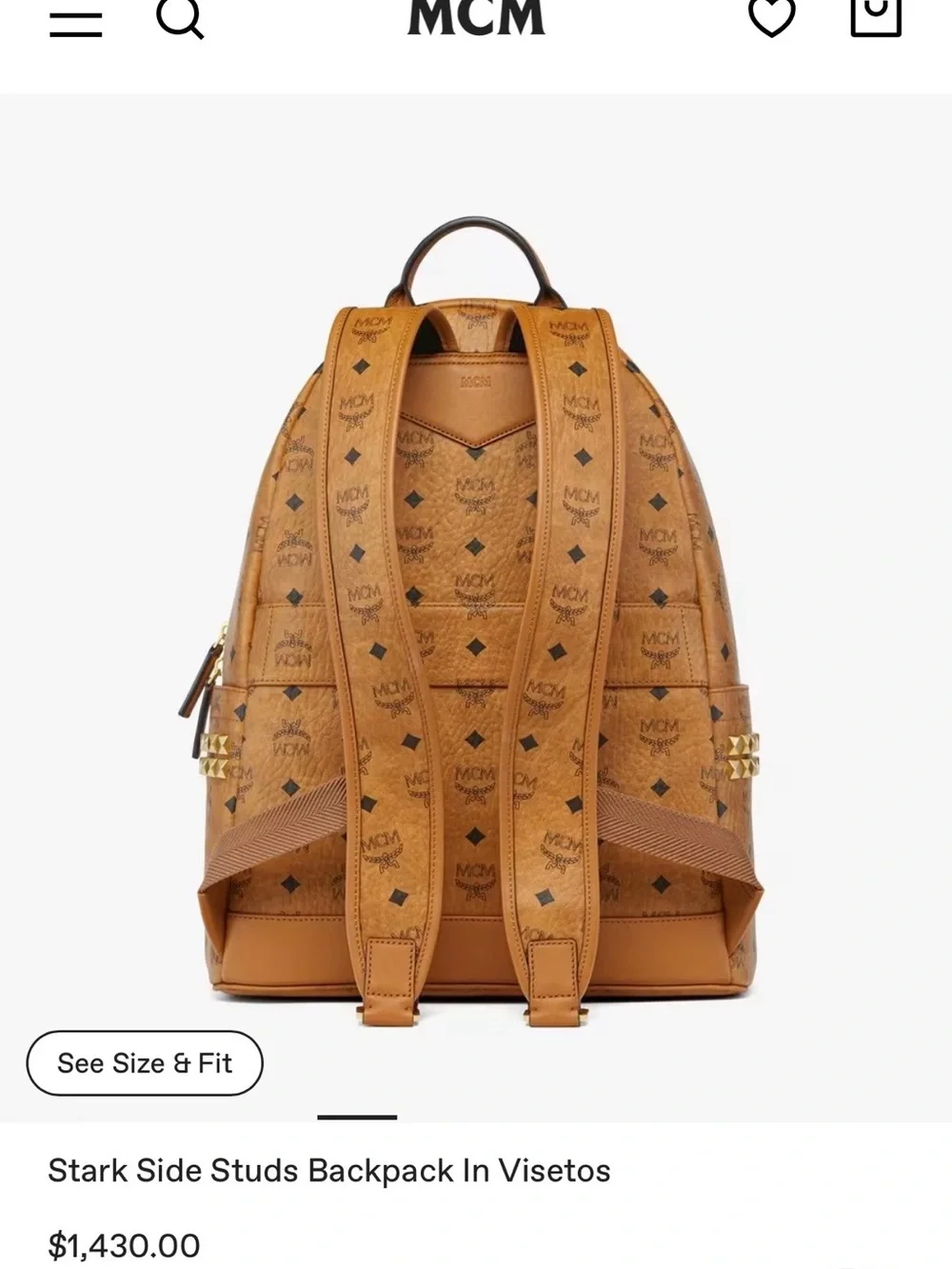 MCM backpack cognac